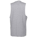 Heather Grey - Back - Skinni Fit Mens High-Neck Vest Top