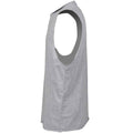 Heather Grey - Side - Skinni Fit Mens High-Neck Vest Top