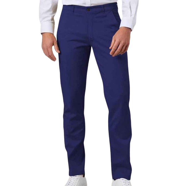 Royal Blue - Front - Brook Taverner Mens Miami Slim Chinos