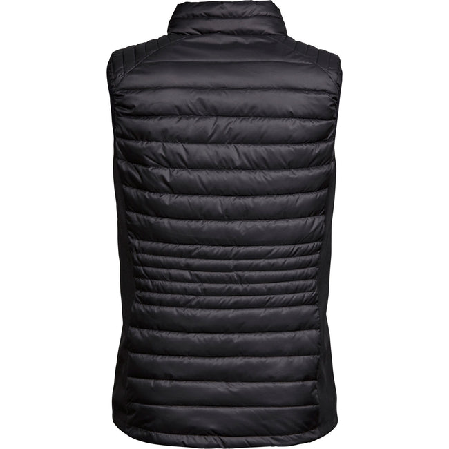 Black - Back - Tee Jays Womens-Ladies Crossover Quilted Gilet