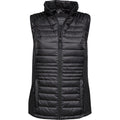 Black - Front - Tee Jays Womens-Ladies Crossover Quilted Gilet