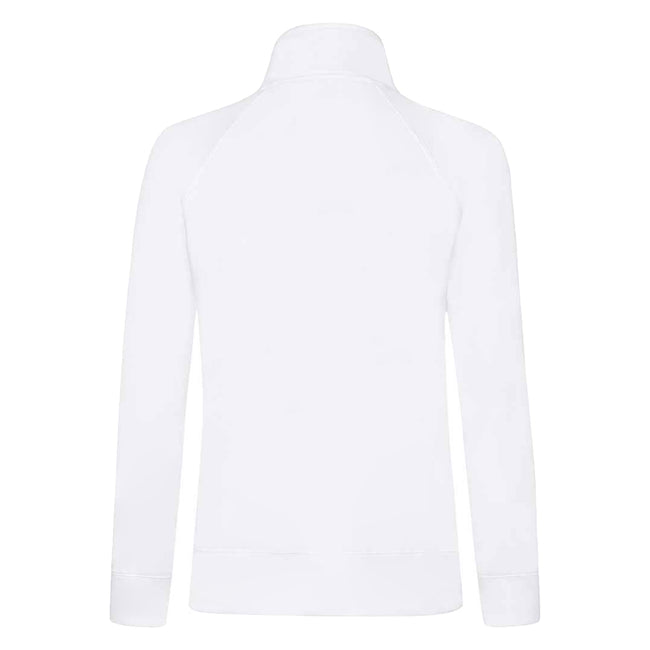 White - Back - Fruit of the Loom Womens-Ladies Lady Fit Sweat Jacket