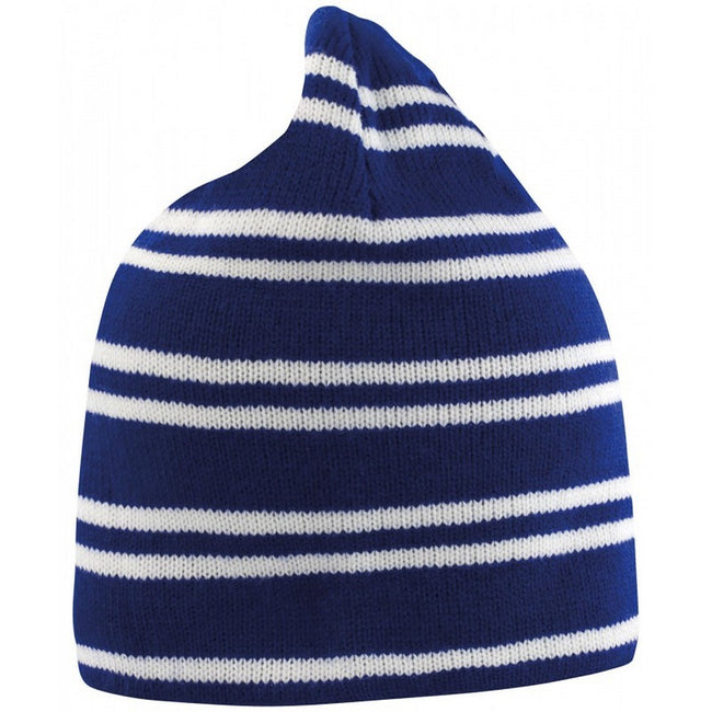 Royal Blue-White - Front - Result Unisex Adult Team Reversible Beanie