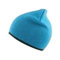 Aqua-Grey - Back - Result Unisex Adult Reversible Fashion Beanie