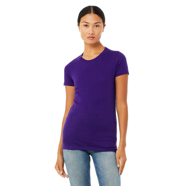 Team Purple - Front - Bella + Canvas Womens-Ladies The Favourite T-Shirt