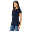Navy - Side - Bella + Canvas Womens-Ladies The Favourite T-Shirt