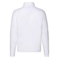 White - Back - Fruit Of The Loom Mens Premium Zip Neck Heather Sweatshirt