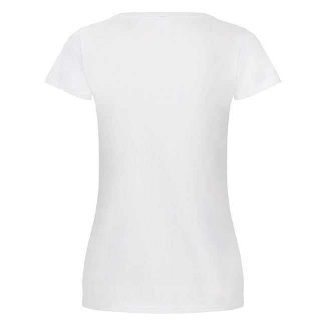 White - Back - Fruit of the Loom Womens-Ladies Original Lady Fit T-Shirt