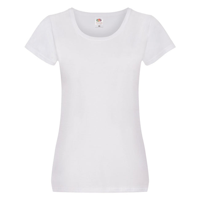 White - Front - Fruit of the Loom Womens-Ladies Original Lady Fit T-Shirt