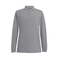 Grey Marl - Front - Brook Taverner Mens Frederick Long-Sleeved Polo Shirt
