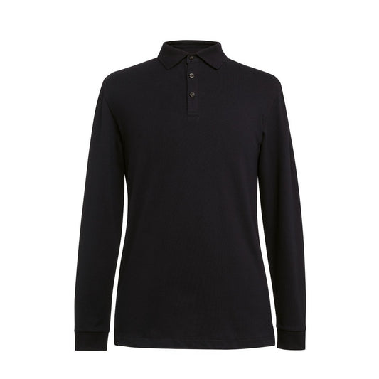 Black - Front - Brook Taverner Mens Frederick Long-Sleeved Polo Shirt
