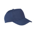 Navy - Back - Result Headwear Childrens-Kids Boston 5 Panel Baseball Cap