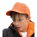 Orange - Side - Result Headwear Childrens-Kids Boston 5 Panel Baseball Cap