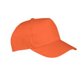 Orange - Back - Result Headwear Childrens-Kids Boston 5 Panel Baseball Cap