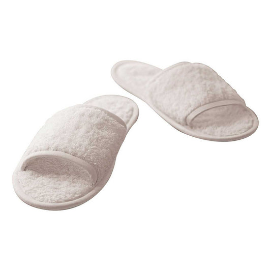 White - Front - Towel City Unisex Adult Classic Terrycloth Slippers