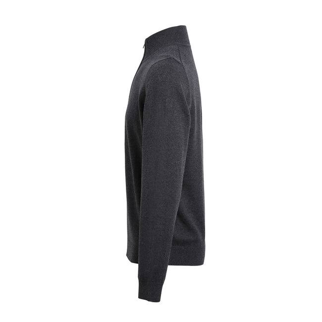 Charcoal - Side - Premier Mens Zip Neck Sweatshirt