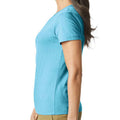 Sky Blue - Side - Gildan Womens-Ladies Softstyle Plain Ringspun Cotton Fitted T-Shirt
