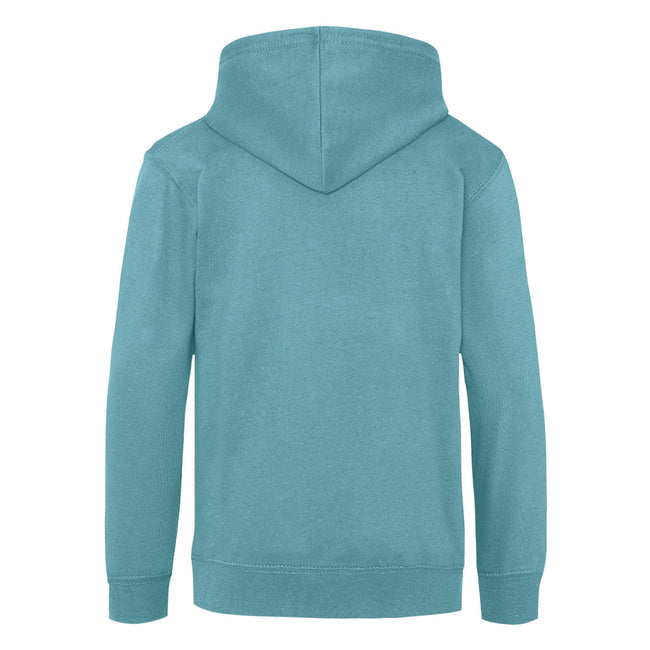 Seafoam - Back - Awdis Childrens-Kids Heather Hoodie