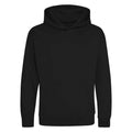 Jet Black - Front - Awdis Childrens-Kids Heather Hoodie