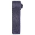 Steel - Front - Premier Unisex Adult Slim Knitted Tie