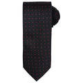 Black-Red - Front - Premier Unisex Adult Micro-Dot Tie