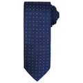 Navy-Lime - Front - Premier Unisex Adult Micro-Dot Tie