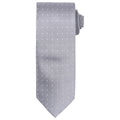 Silver-White - Front - Premier Unisex Adult Micro-Dot Tie