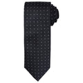 Black-Dark Grey - Front - Premier Unisex Adult Micro-Dot Tie