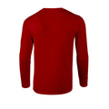 Red - Back - Gildan Unisex Adult Softstyle Plain Long-Sleeved T-Shirt