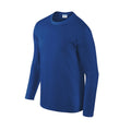 Royal Blue - Side - Gildan Unisex Adult Softstyle Plain Long-Sleeved T-Shirt