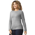 Sport Grey - Side - Gildan Unisex Adult Softstyle Plain Long-Sleeved T-Shirt