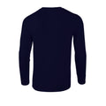 Navy - Back - Gildan Unisex Adult Softstyle Plain Long-Sleeved T-Shirt