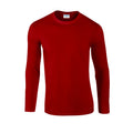 Red - Front - Gildan Unisex Adult Softstyle Plain Long-Sleeved T-Shirt
