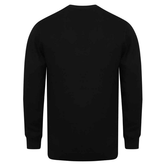 Black - Back - Henbury Mens Cotton Acrylic V Neck Cardigan