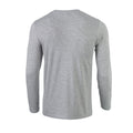 Sports Grey - Back - Gildan Unisex Adult Softstyle Polycotton Long-Sleeved T-Shirt