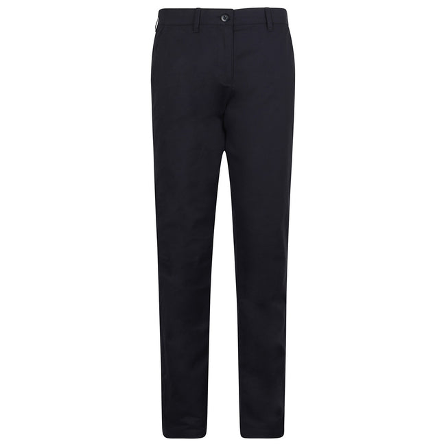 Navy - Front - Henbury Womens-Ladies Stretch Chinos