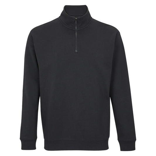 Black - Front - SOLS Unisex Adult Conrad Quarter Zip Sweatshirt