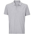 Grey Marl - Front - SOLS Unisex Adult Pegase Marl Pique Polo Shirt
