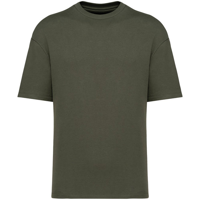 Khaki Green - Front - Native Spirit Mens French Terry T-Shirt