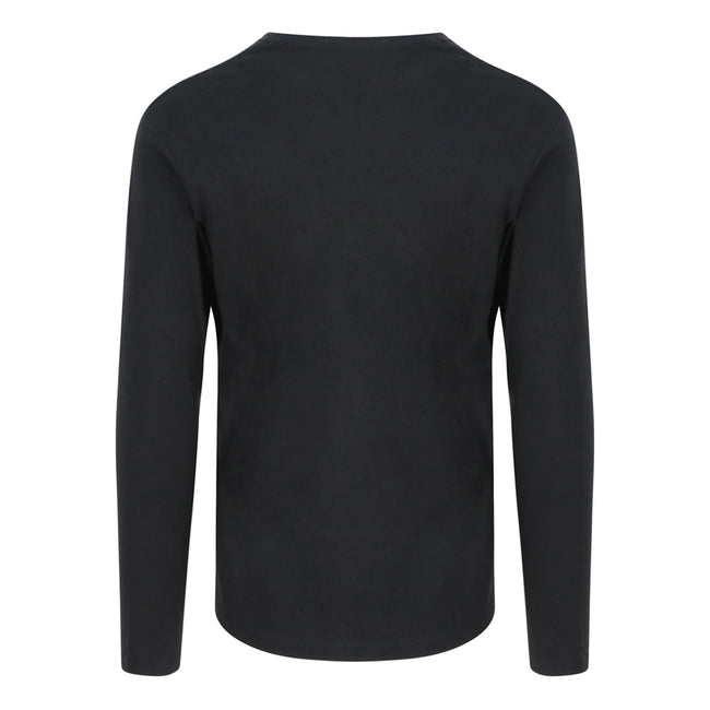 Jet Black - Back - Ecologie Mens Erawan Organic Long-Sleeved T-Shirt