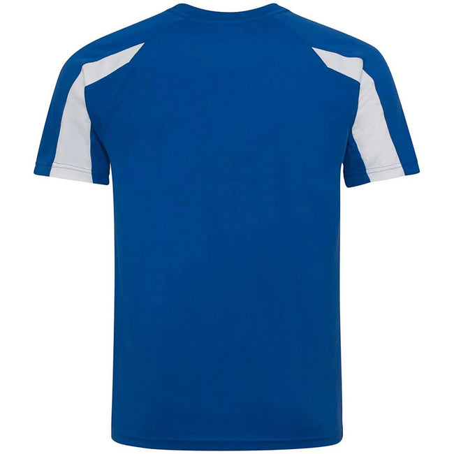 Royal Blue-Arctic White - Back - AWDis Cool Mens Contrast Moisture Wicking T-Shirt