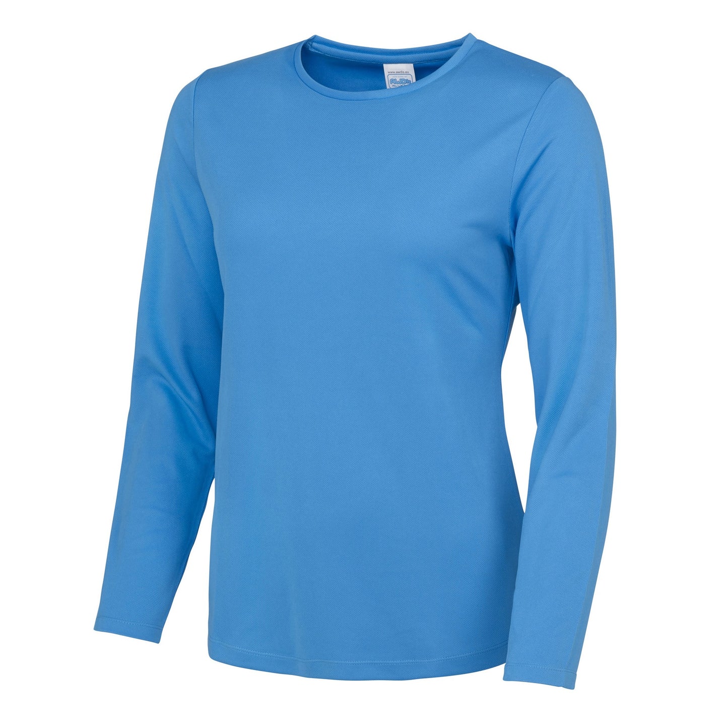 Sapphire Blue - Front - AWDis Cool Womens-Ladies Girlie Long-Sleeved T-Shirt