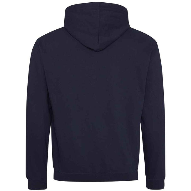 New French Navy-Heather Grey - Back - Awdis Unisex Adult Varsity Hoodie