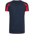 French Navy-Fire Red - Back - AWDis Cool Childrens-Kids Contrast Moisture Wicking T-Shirt