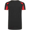 Jet Black-Fire Red - Back - AWDis Cool Childrens-Kids Contrast Moisture Wicking T-Shirt