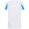 Arctic White-Sapphire Blue - Back - AWDis Cool Childrens-Kids Contrast Moisture Wicking T-Shirt