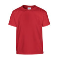 Red - Front - Gildan Childrens-Kids Plain Cotton Heavy T-Shirt