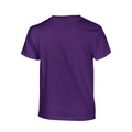 Purple - Back - Gildan Childrens-Kids Plain Cotton Heavy T-Shirt