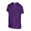 Purple - Side - Gildan Childrens-Kids Plain Cotton Heavy T-Shirt