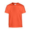 Orange - Front - Gildan Childrens-Kids Plain Cotton Heavy T-Shirt